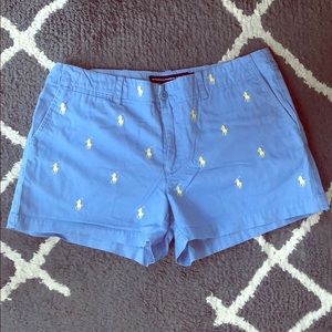 Ralph Lauren sz 6 blue/yellow horse printed shorts
